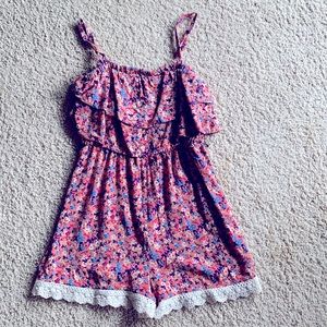Knitworks Girls size M - floral romper